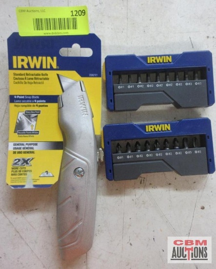 Irwin... Standard Retractable Knife Square Bit Set Phillips...Bit Set