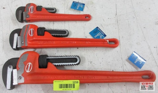 Maxpower 00-102 10" Pipe Wrench 00-104 14" Pipe Wrench 00-105 18" Pipe Wrench ...