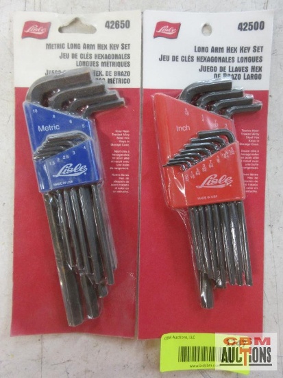 Lisle... 42650 Metric Long Arm Hex Key Set 42500 SAE...Long Arm Hex Key Set