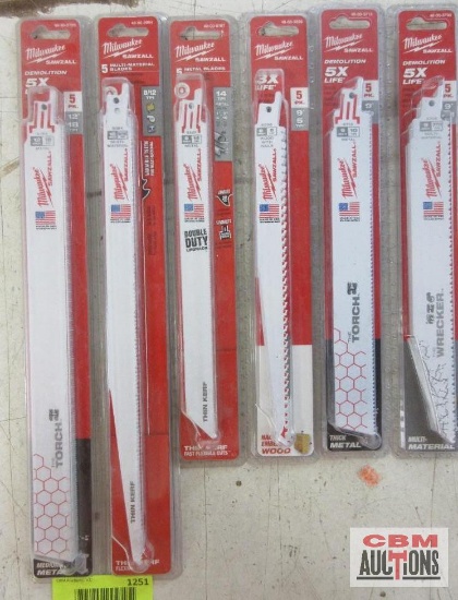 6-Milwaukee Sawsall Blades