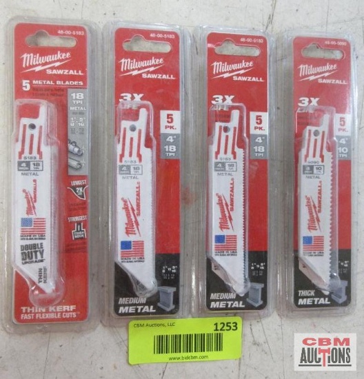 4-Milwaukee Sawsall Blades