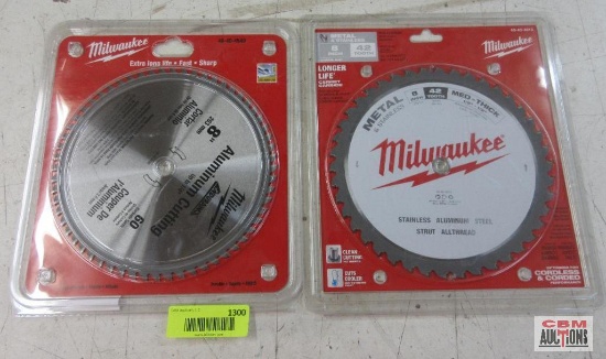 Milwaukee 48-40-4540 8" Aluminum Cutting Blade 48-40-4515 8" Metal & Stainless Cutting Blade ...