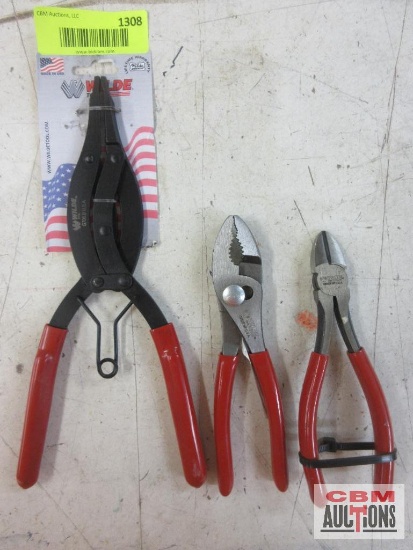 Wilde G705.B 10" Compound Lock Ring Pliers G263P.NP 8" Slip Joint Pliers G6540P.NP 6" Diagonal