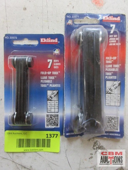 Eklind 22572-Fold Up Torx T6-T20 22571-Fold Up Torx T10-T40