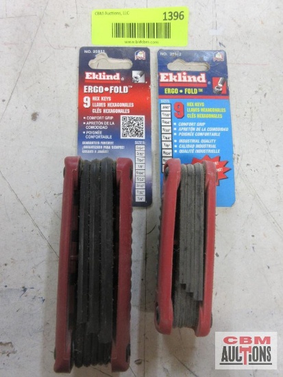 Eklind 25911 Ergo Fold Hex Key 5/64"-1/4" 25912 Ergo Fold Hex Key .50"-3/16" ...