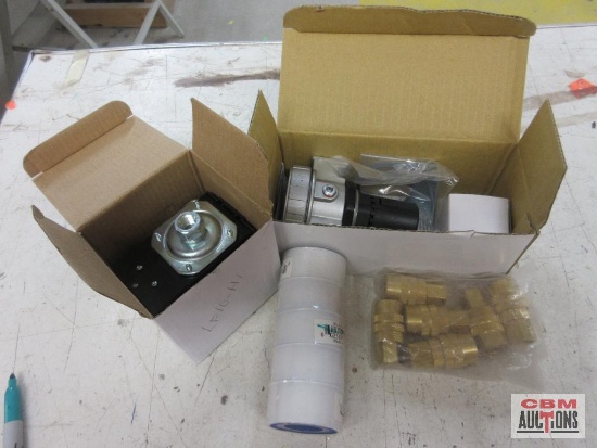R803N 3/8" Regulator w/Gauge LF10-H1 Pressure Switch 3/4" Teflon Pipe Tape 6-Female Air Couplers ...