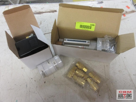 F704N 1/2" 5 Micro Filter W 2.7 Oz Bowl LF10-H4 Pressure Switch 1/2" Teflon Pipe Tape 6-Female Air