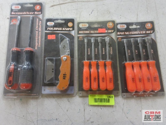 IIT 60370 Screwdriver Set 62085 Metric Nutdriver Set 6mm-10mm 62080 SAE Nutdriver Set 3/16"-3/8"