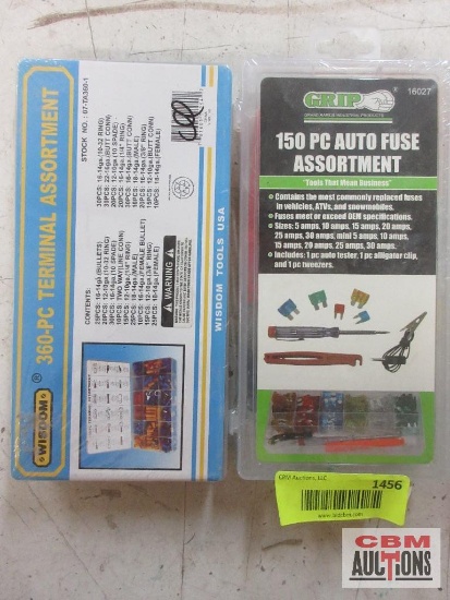 Wisdom 07-TA360-1 360 Pc Terminal Assortment Grip 16027 150Pc Auto Fuse Assortment ...