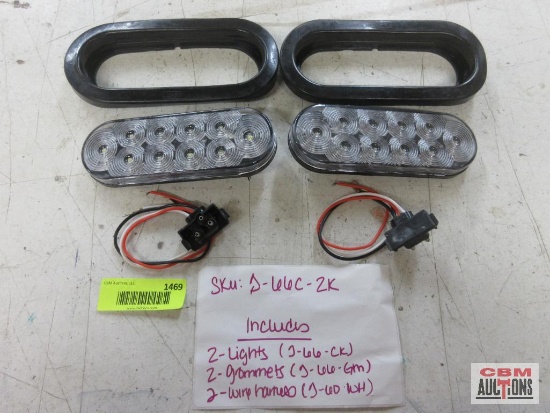 Jammy J-66C-2K 6? Oval LED Backup Lamp Kit
