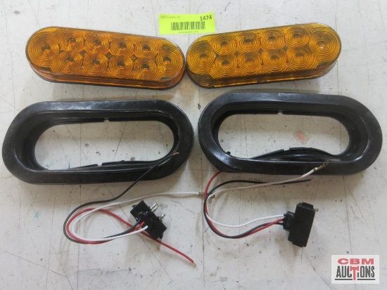 Jammy J-66-A-2K 6" Oval LED Amber Turn Lamp...Kit