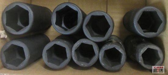 Grey Pneumatic 3/4" Drive 6Pt Deep Well Impact Sockets Metric