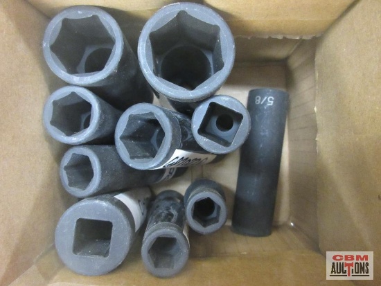 GP Grey Pneumatic 1/2" Drive 6Pt Deep Well...Impact Sockets SAE