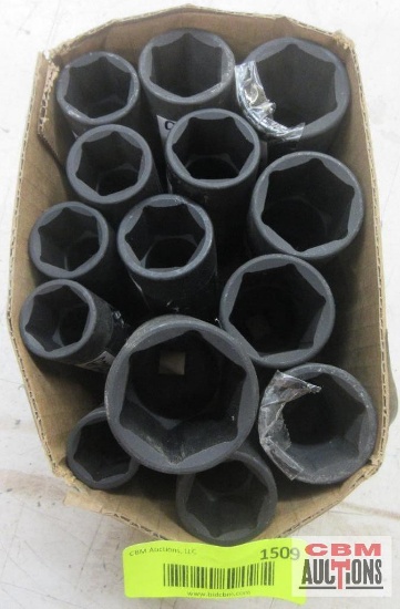 GP Grey Pneumatic 1/2" Drive 6Pt Deep Well Impact Sockets Metric