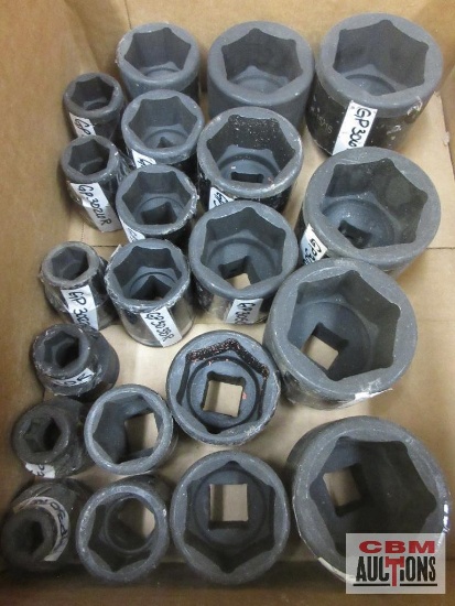 GP Grey Pneumatic 3/4" Drive 6Pt Shallow Well Impact Sockets 1/2",