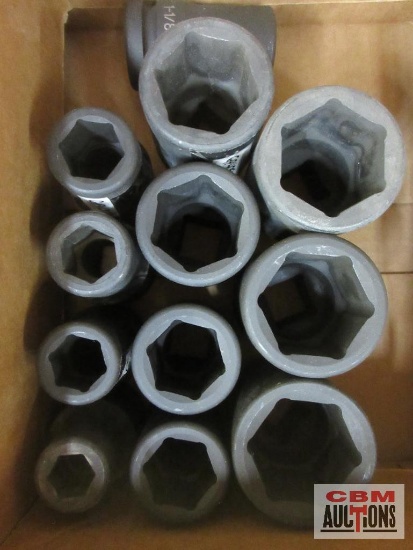 GP Grey Pneumatic 1" Drive 6Pt Deep Well Impact Sockets SAE 3/4", 15/16",1",1 1/16",1 1/8",1 3/16",1