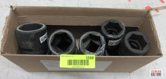 GP Grey Pneumatic 1" Drive 6Pt Deep Well Impact Sockets Metric