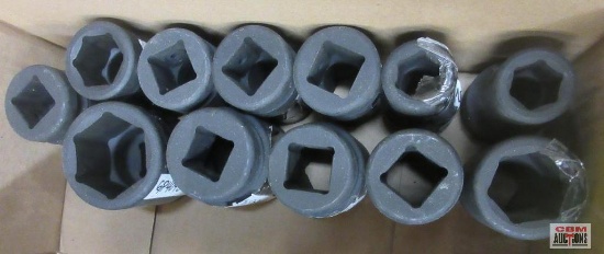 GP Grey Pneumatic 1" Drive 6Pt Deep Well Impact Sockets Metric