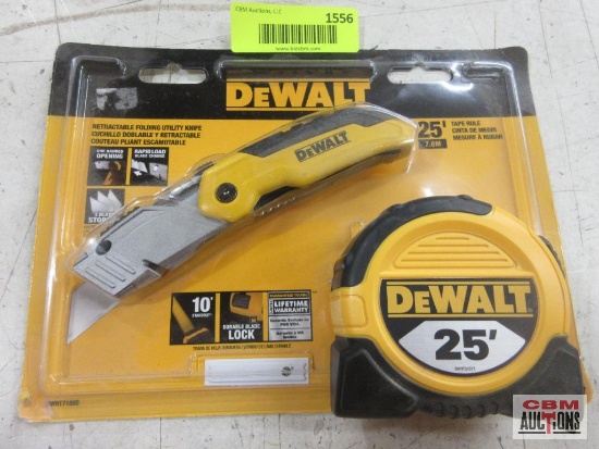 Dewalt DWHT71800 Retractable Folding Knife 25' Tape Measure