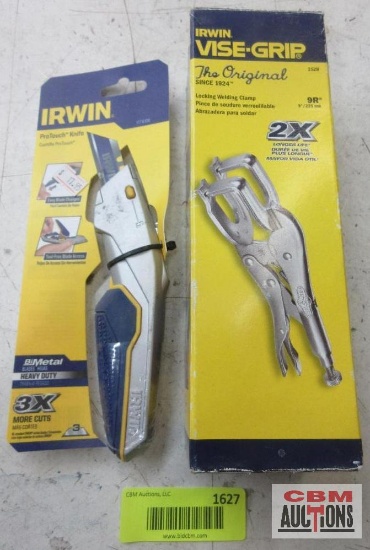 Irwin ProTouch Utility Knife 9R 9" Locking Welding Clamp ...