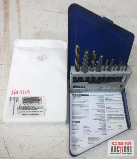 Hanson 11119 10Pc Extractor & Drill Set Left Handed Cobalt Drills