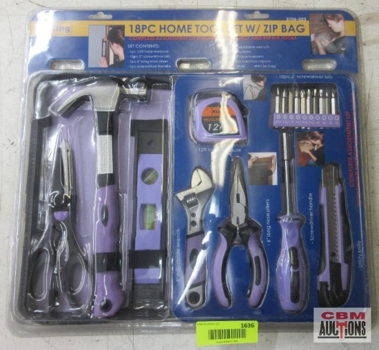 King 3106-023 18Pc Home Tool Set w/Zip Bag