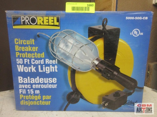 Pro-Reel 5000A-30G 30' Retractable Cord Reel Work Light