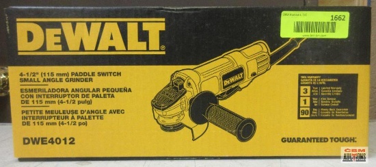 Dewalt DWE4012 4 1/2" Paddle Switch Angle Grinder