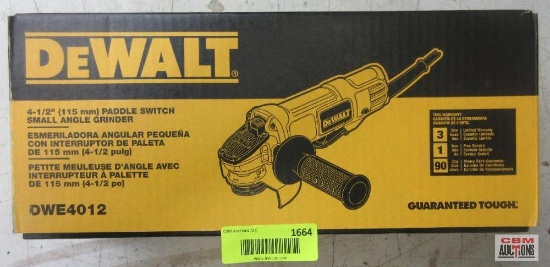 Dewalt DWE4012 4 1/2" Paddle Switch Angle Grinder