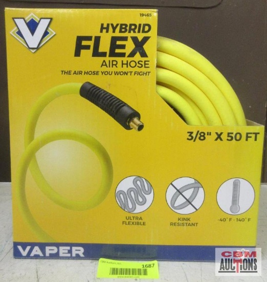 Vaper 19465 3/8"x50' Flex Air Hose