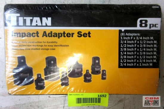Titan 4000 Impact Adapter Set 1/4"-1"