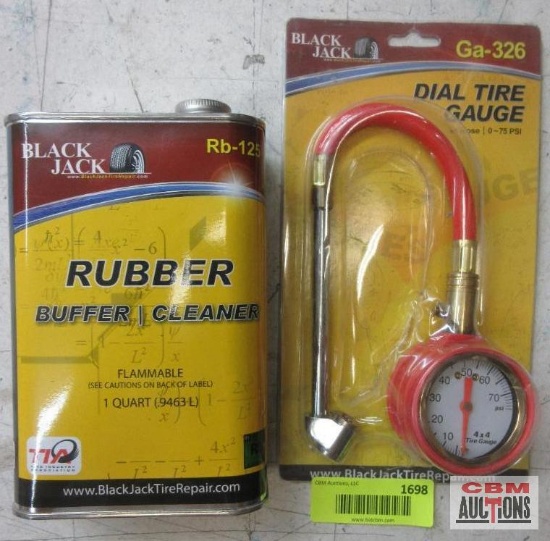Black Jack RB-125 Rubber Buffer Cleaner Ga-326 Dial Tire Gauge