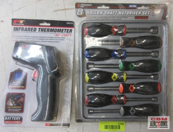 PT Performance...Tool W89724 Infrared Thermometer -58-1382 Degrees W30901 8Pc Hollow Shaft Nut Drive