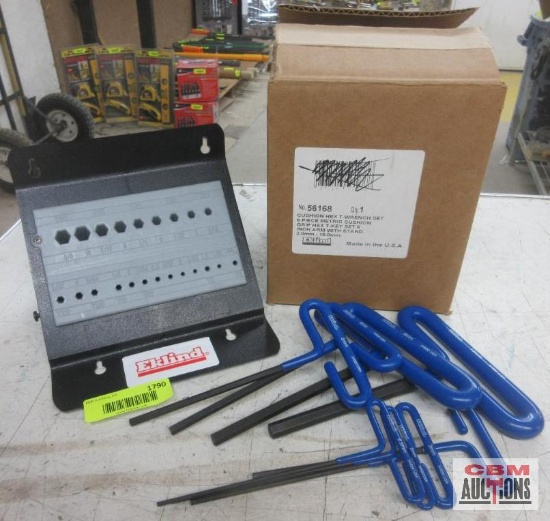 Eklind 56168...8Pc Cushion Hex T Wrench Set w/Stand Metric 2mm-10mm