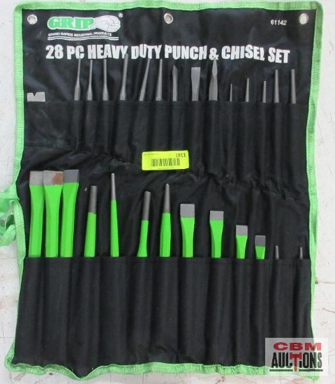 Grip 61142 28Pc Heavy Duty Punch & Chisel Set