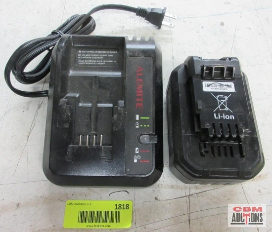 Alemite 12-20 Volt Battery Charger & 20 Volt Battery