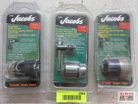 Jacobs 31038 1/2" Keyless Drill Chuck 30246 3/8" Professional Duty Chuck 30354 3/8" Keyless Drill