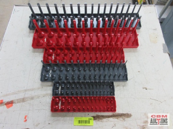 Hansen 92000 6 Pack Socket Tray Set 1402 1/4" Metric Socket Tray 3802 3/8" Metric Socket Tray 1202