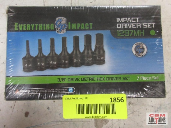 GP Grey Pnumatic 1297MH 7Pc 3/8" Dr Hex Drive Set Metric 4mm-12mm