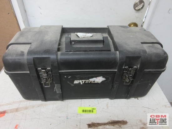 Waterloo Black Plastic Tool Box w/Removable Tray