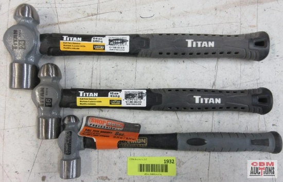 Titan 63316 16oz Ball Pein Hammer 63016 24oz Ball Pein Hammer Shop Iron 63308 8oz Ball Pein Hammer