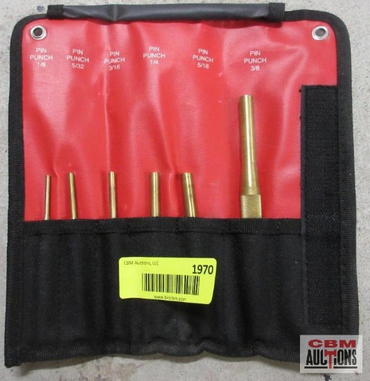 Mayhew Pro 67007 6Pc Brass Pin Punch SAE 1/8"-3/8"