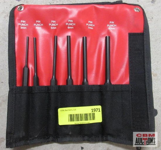 Mayhew Pro 62080 6Pc Long Pin Punch Metric 3mm-8mm