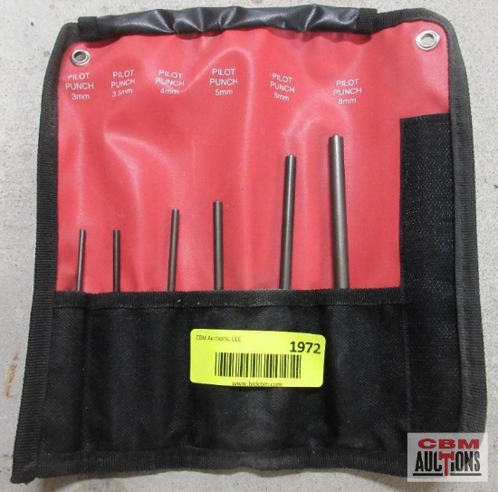 Mayhew Pro 66261 6Pc Pilot Punch Metric 3mm-8mm
