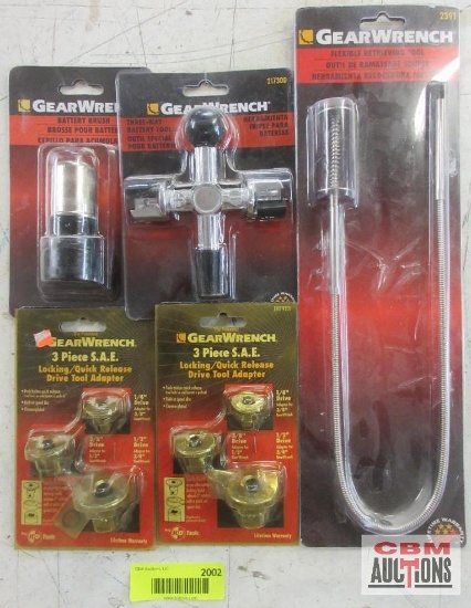 Gearwrench 206D Battery...Brush 2173DD Three Way Battery Tool EHT9231 3Pc Locking Quick Release Driv