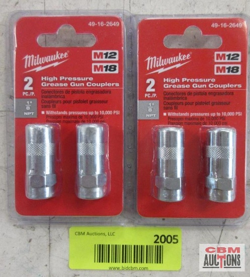 2-Milkwukee 49-16-2649 High Pressure Grease Gun Coupler