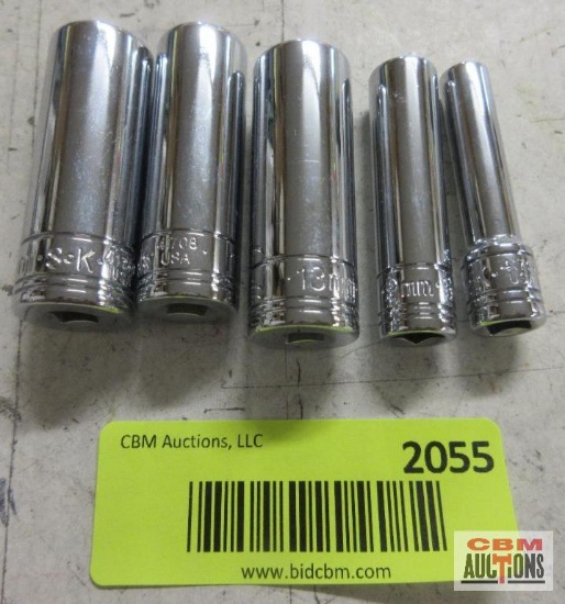SK 1/4" Dr 6Pt Deep Well Sockets Metric 6mm-14mm...