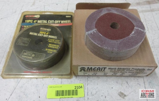 Grip 860554" Cut Off Wheels Merit 4" 80 Grit Sanding Discs