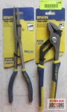 Irwin Vise Grip 2078500 GJ10S Smooth Jaw Groove Joint Pliers 1773388 LRFN Flat Nose Piers ... ...