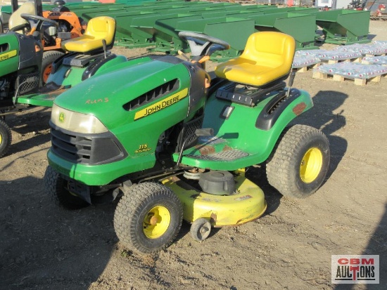 John Deere 115 Automatic Riding Lawn Mower, 19Hp Briggs, 42